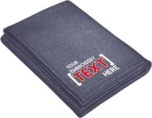 Miniatura 27 de Printualist Manta de forro polar personalizada, jaspeado atlético, añade tu nombre bordado, manta de recuerdo personalizada para inauguración