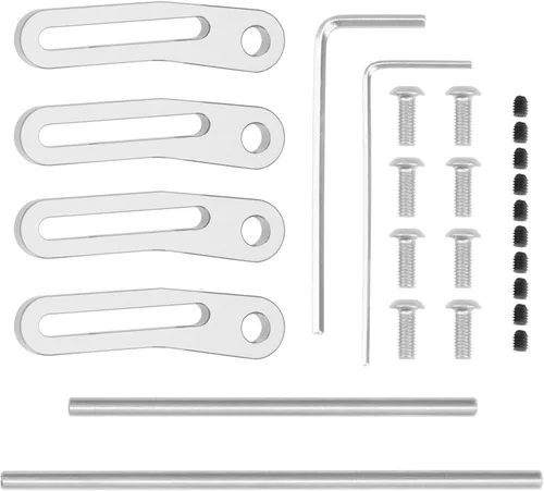 Miniatura 2 de ShareGoo Parachoques delantero trasero de aluminio ajustables compatibles con 1/10 Axial SCX10 Traxxas TRX4 Gspeed Power Wagon Body Chassis RC