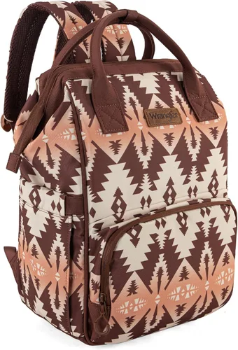 Wrangler - Mochila Azteca Organizada, Mochila de Día, Bolsa de Viaje para Bebé con Correa para Silla de Paseo y Bolsillos Laterales para Botellas,
