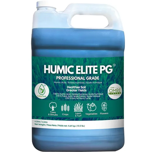 FoliarTech - Fertilizante orgánico de ácido húmico para césped, mezcla mineral húmica fúlvica para árboles, arbustos, ornamentales, verduras y