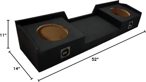 Miniatura 6 de American Sound Connection Compatible con Chevy Silverado o GMC Sierra Camión de Cabina Extendida 1999-2006 Doble 10 pulgadas Subwoofer Caja