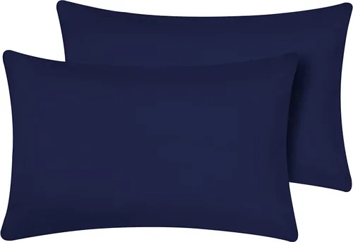Miniatura 11 de Funda de almohada de viaje de 12 x 18 pulgadas, paquete de 2 piezas, 100% algodón egipcio, cierre de cremallera, 500 hilos, funda de almohada