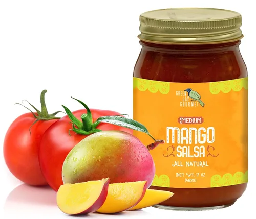 Miniatura 17 de Salsa Gourmet Green Jay Blueberry - Salsa de Frutas con Sabor a Arándano - Salsa Picante de Calor Medio - Salsa Gourmet para Sumergir sin