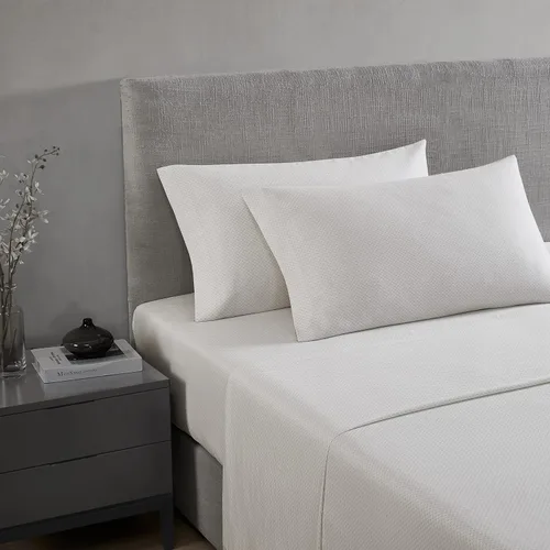 Miniatura 13 de Vera Wang - Juego de sábanas Queen, ropa de cama de lujo de algodón satinado, 800 hilos, juego de ropa de cama suave y lisa (Beige, Queen)