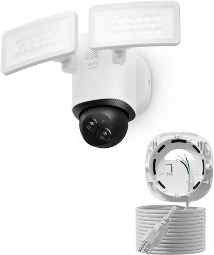 Miniatura 9 de eufy Security Floodlight - Cámara con cable E340 2pack+Homebase3, cámara de seguridad al aire libre, panorámica e inclinación de 355°, grabación