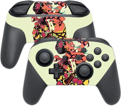 Miniatura 10 de MightySkins Skin compatible con Nintendo Switch Pro Controller - Alien Battle Funda protectora de vinilo duradera y única Fácil de aplicar