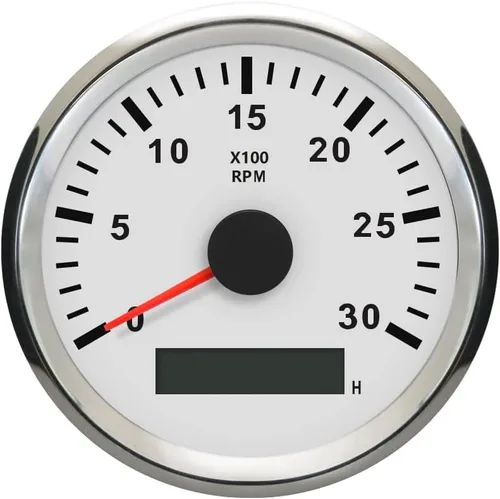 ELING Tacómetro medidor de RPM con medidor de horas para coche, camión, barco, yate, 0-3000 rpm, 3.346 in con retroiluminación