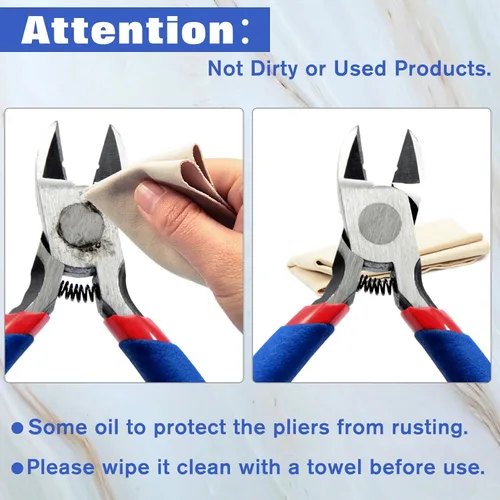 Miniatura 5 de SPEEDWOX Mini alicates de punta plana de 5 pulgadas, mordazas anchas, pico de pato pequeño, joyería de precisión, reparación fina, cuentas