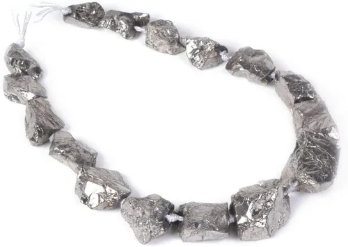 Miniatura 4 de Agujero graduado crudo de la pepita del cristal del cuarzo del blanco del aura de la aguamarina del filamento 6.6 ft m perforado