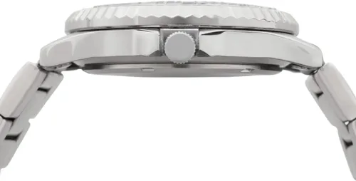 Miniatura 2 de SunTime Reloj de cuarzo de 1.575 in para hombre, correa de acero inoxidable de 0.787 in, esfera Gameday Tulane ola verde