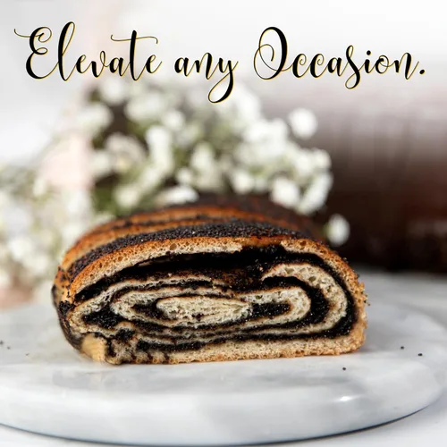 Miniatura 3 de Pastel de semillas de amapola Comida tradicional húngara Deliciosa y deliciosa Pastel de levadura con relleno de semillas de amapola 16