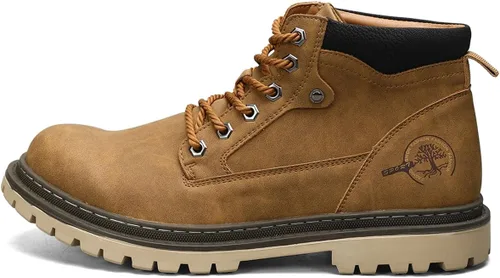 Miniatura 5 de Shaire Botas Chukka de cuero para hombre Botines con cordones para hombre Botas cómodas casuales