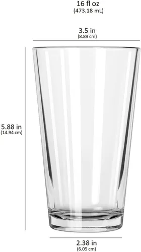 Miniatura 7 de Libbey Bar Essentials - Juego de 6 vasos de estilo moderno de 16 onzas, aptos para lavavajillas, juego de vasos altos para vino, cerveza y cóctel