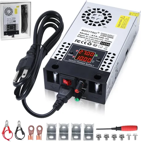 Miniatura 10 de Convertidor de CA a CC mejorado 5V 12V 24V 30V DC Fuente de alimentación ajustable 0-30V 0-17A 500W Fuente de alimentación conmutada para tira LED