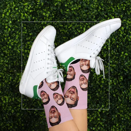 Miniatura 2 de Calcetines de cara personalizados, 9 colores, calcetines de fotos personalizados con tu cara, tu gato o perro, calcetines divertidos para hombres