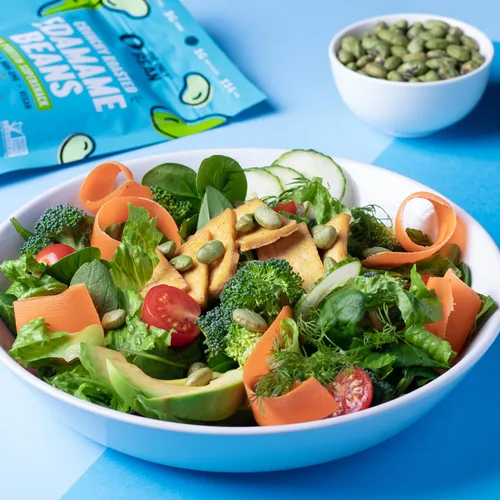 Miniatura 4 de The Only Bean Bocadillos crujientes de Edamame tostado en seco con sal marina, comida Keto alta en proteínas (11g) y baja en carbohidratos, libre