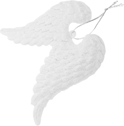 Miniatura 9 de MAGICLULU 3 piezas de adornos de Navidad alas de ángel blancas alas de ángel adorno de fiesta de Navidad plástico para decoración del hogar
