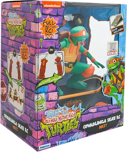 Miniatura 7 de Teenage Mutant Ninja Turtles Mikey Cowabunga Skate RC Car Toy, imita trucos reales de patinaje, a partir de 5 años