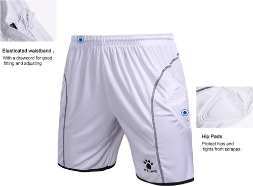 Miniatura 5 de KELME Camiseta y pantalones cortos acolchados de portero para hombre, camisas y pantalones de portero de fútbol juvenil, kit de uniforme de portero
