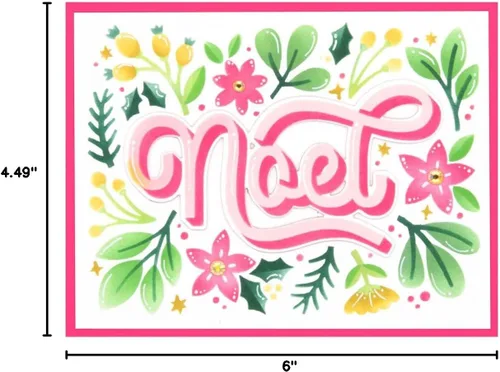 Miniatura 8 de Spellbinders Noel Foliage Bundle - Plantilla y troquel, transparente y metal