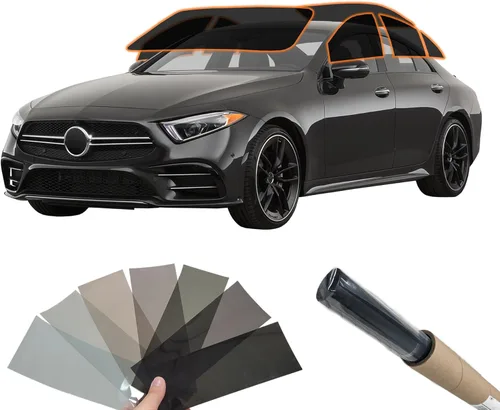MotoShield Pro Kit de tintado automático de ventana personalizada: 5% - 75% Nano Cerámica Precortada Película de tinte para vehículos sedán de 4