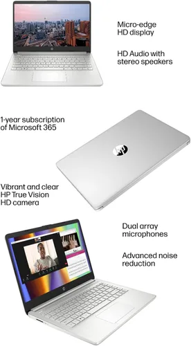 Miniatura 5 de HP 14 portátiles (antirreflejos de 14 pulgadas, Intel Celeron N4120, 8 GB de RAM, 128 GB eMMC + tarjeta SD IST de 128 GB) para el hogar