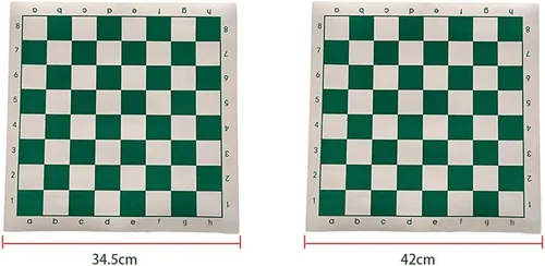 Miniatura 3 de KASCLINO Tapete de ajedrez para torneo, tablero de ajedrez enrollable de piel sintética, ligero y antideslizante, para niños y adultos