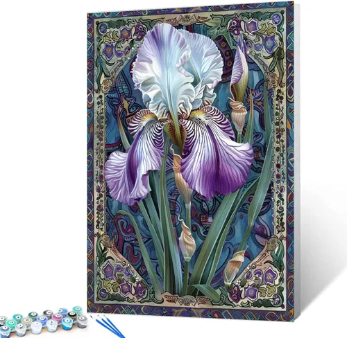 Miniatura 11 de Tucocoo Pinturas acrílicas para decoración de habitaciones, un ramo de flores, pintura por número para adultos, principiantes, estudiantes, amigos