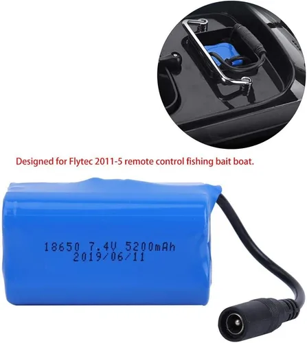 Miniatura 5 de Dilwe Batería de barco RC, batería de actualización de barco RC compatible con Flytec 2011-5 barco de cebo de pesca al aire libre