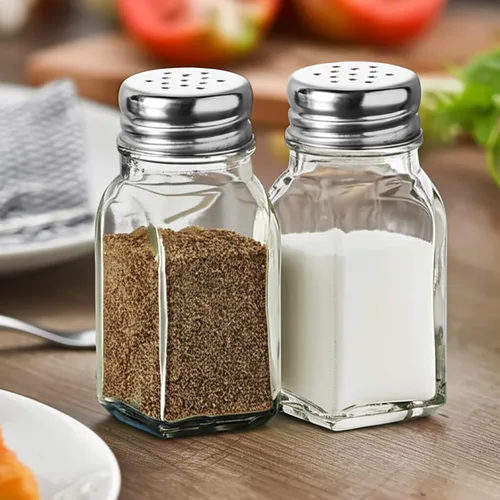 Miniatura 2 de Juego de salero y pimentero de vidrio transparente, accesorios de cocina para la mesa Refillable Clear Glass Salt and Pepper Shakers, Classic