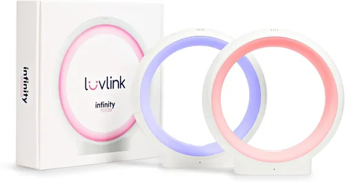 LuvLink Infinity Voice v2 Send Sounds & Color - Lámpara de amistad galardonada (juego de dos, blanco)