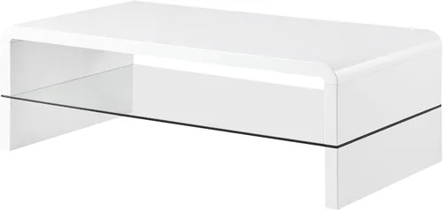 Miniatura 5 de Coaster Home Furnishings - Airell - Madera de ingeniería - Mesa de centro rectangular con estante de cristal y bordes de cascada - Sala de estar