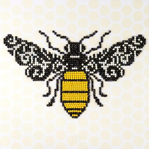 Miniatura 5 de DIAMOND ART BY LEISURE ARTS Kits de pintura de diamantes para adultos, abeja principiante de 8 x 8 pulgadas