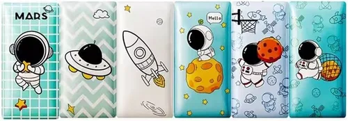 Miniatura 8 de Paneles de pared 3D de dibujos animados 3D suave cabecero de cama autoadhesiva, anticolisión, calcomanías de pared para habitaciones de niños