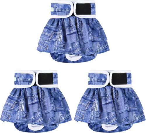 Miniatura 11 de wegreeco Pañales lavables para perras, pañales altamente absorbentes para perras en celo, período, incontinencia o micción excitable (paquete de 3)
