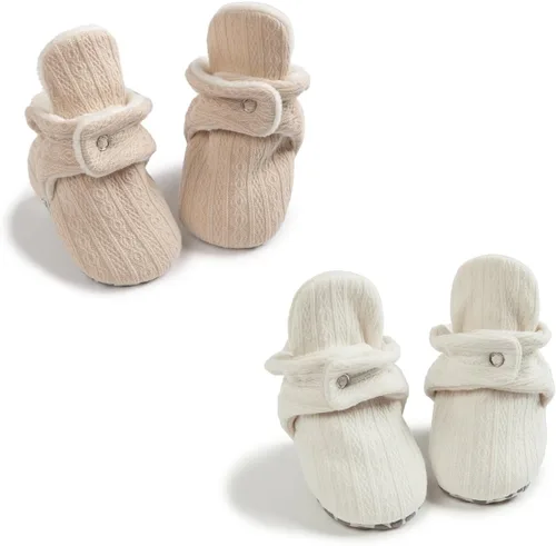 Miniatura 80 de Sawimlgy - Botines de algodón antideslizantes para recién nacido, con agarre, para cuna o para el invierno