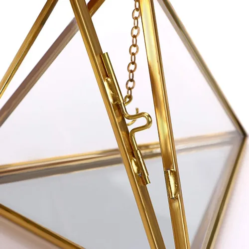 Miniatura 5 de Hipiwe Soporte de exhibición de anillos de joyería, soporte de anillo de cristal, caja de joyería geométrica de cristal, caja de regalo para anillos