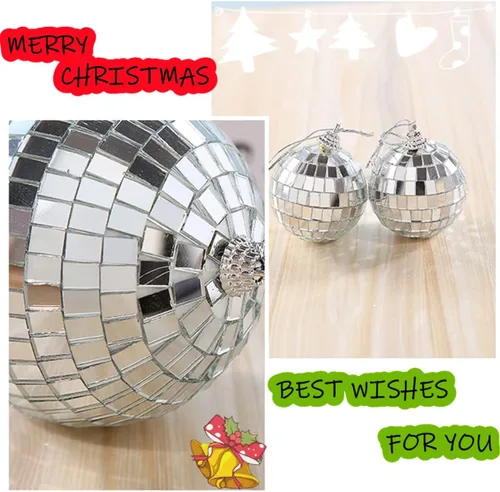 Miniatura 4 de Bola de discoteca de espejo de 8 pulgadas, bola de discoteca colgante fresca y divertida para decoraciones de fiestas grandes, diseño de fiesta