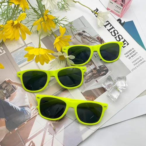 Miniatura 12 de Suministros para regalos de fiesta de colores neón Paquete de 8 gafas de sol unisex
