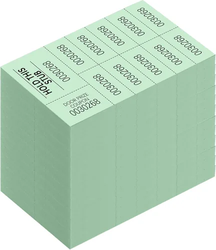 Miniatura 12 de Kosiz 504 hojas de boletos de subasta de rifas con 10 números de oferta para rifas silenciosas de 10 números de oferta, subasta de canastas, eventos