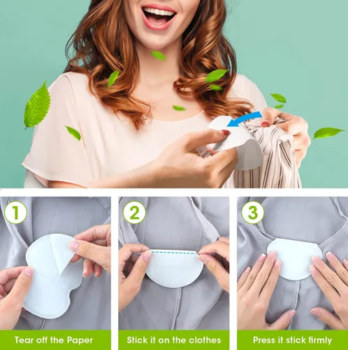 Miniatura 5 de Almohadillas de sudor para axilas de primera calidad para lucha contra la hiperhidrosis [50 piezas] para hombres y mujeres, cómodas, no visibles