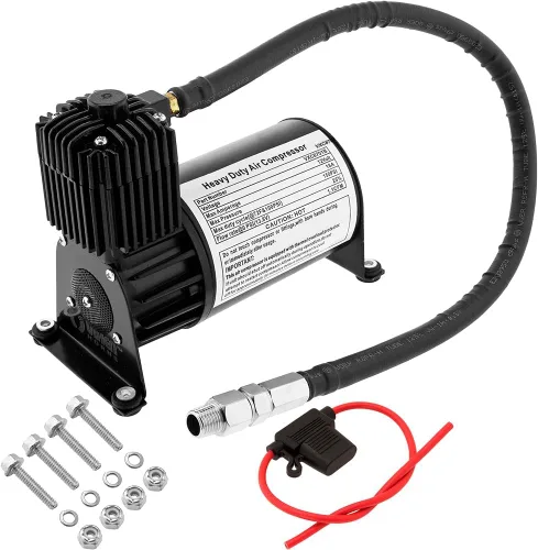 Miniatura 12 de Vixen Horns Heavy Duty Onboard Air Compressor 150 PSI. Universal Replacement for Truck/Car Train Horn/Suspension/Ride/Bag kit/System. Fits All 12v