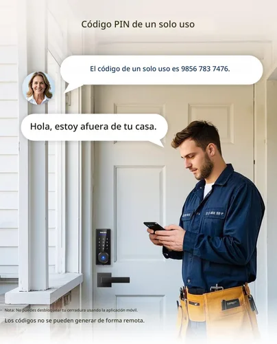 Miniatura 3 de Philips Juego de cerradura de puerta delantera, cerradura electrónica de huellas dactilares con 2 manijas de palanca, cerradura de puerta de entrada