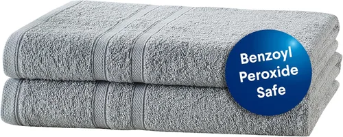 Miniatura 23 de CLOROX Toallitas de baño 100% algodón aptas para usar blanqueador, de secado rápido (12" x 12"), altamente absorbentes, suaves y ligeras, ideales