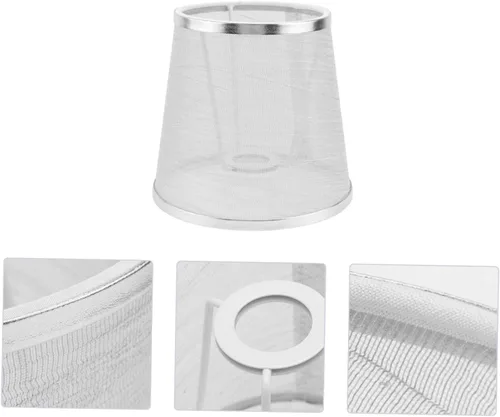 Miniatura 4 de Veemoon Persianas de repuesto para candelabro, pantalla decorativa transparente, cubierta de luz de rosca plateada para el hogar, tela elegante