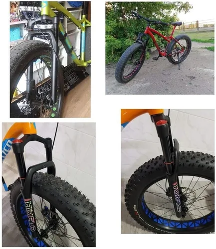 Miniatura 7 de Horquilla de nieve y playa de 24 pulgadas de suspensión de tenedores, amortiguador de aire de aleación de aluminio para neumáticos 24x4.0