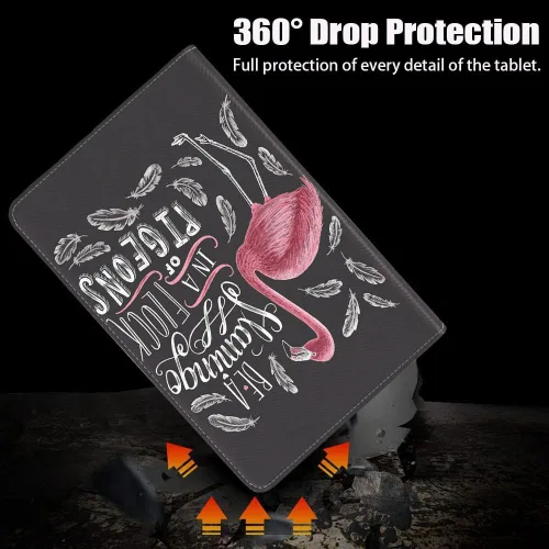 Miniatura 6 de Funda para Samsung Galaxy Tab A8 de 10.5 pulgadas (SM-X200/X205/X207), funda delgada de piel sintética con función de encendido y apagado automático