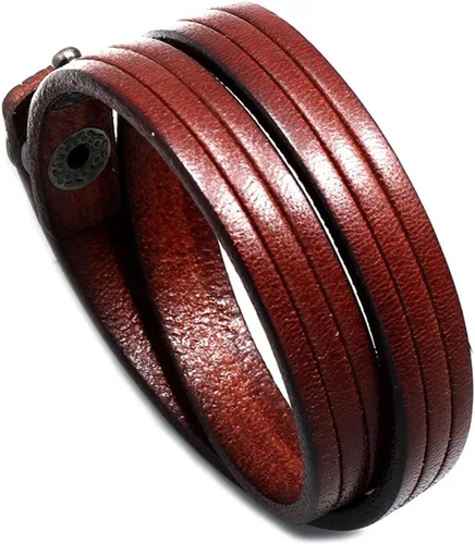 Miniatura 6 de Xusamss Pulsera de joyería punk retro multi capa cuero brazalete brazalete