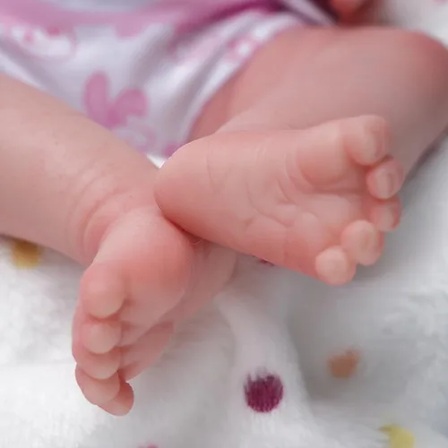 Miniatura 6 de AISITE Muñeca de bebé de silicona completa - Muñeca bebé recién nacida de 18 pulgadas, de silicona platino, con ojos abiertos, regalos de Navidad