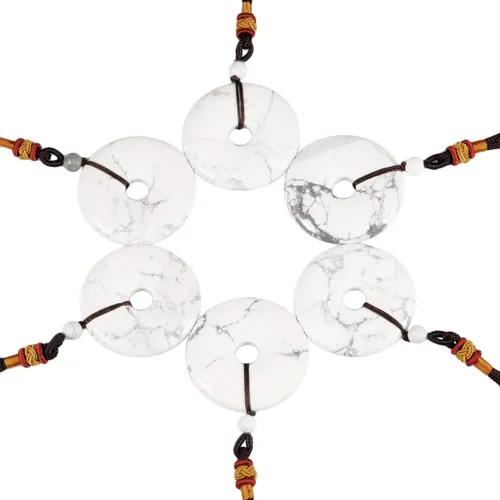 Miniatura 3 de SUNYIK Collar con colgante de piedra preciosa natural de la suerte para mujeres y hombres, collar de amuleto de cristal curativo para unisex